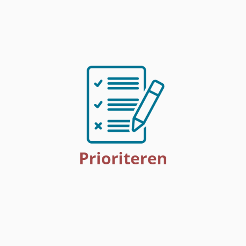 Prioriteren icoon linkend naar pagina over prioriteren